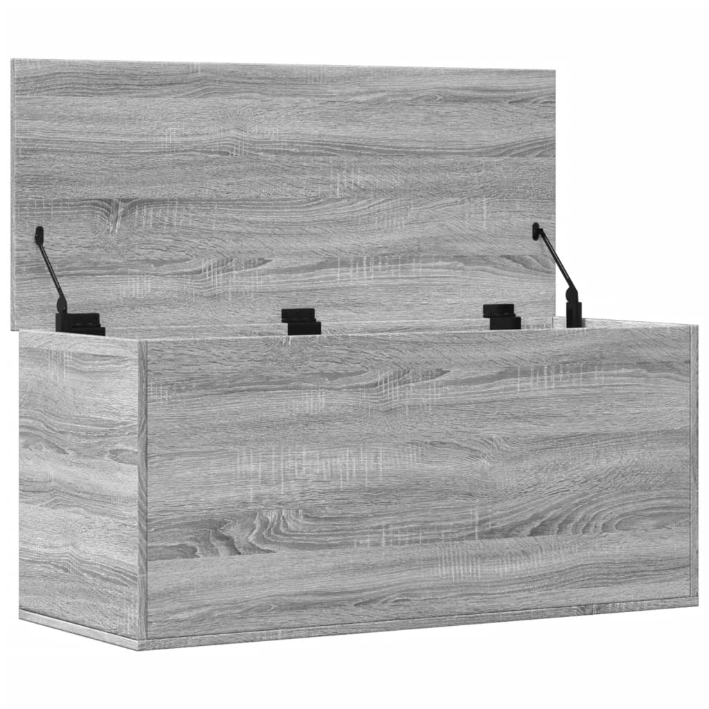 Opbergbox 100x42x46 cm bewerkt hout grijs sonoma eikenkleurig is nu te koop bij PeponiXL, paradijselijk wonen!