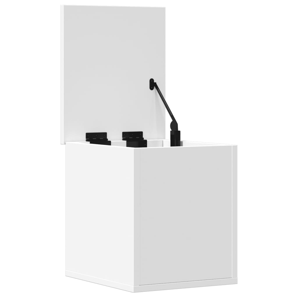 Opbergbox 30x35x35 cm bewerkt hout wit is nu te koop bij PeponiXL, paradijselijk wonen!