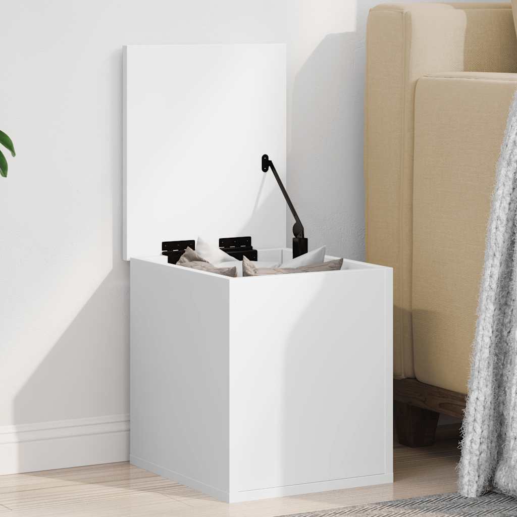Opbergbox 30x35x35 cm bewerkt hout wit is nu te koop bij PeponiXL, paradijselijk wonen!