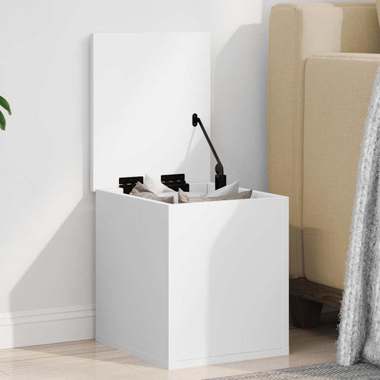 Opbergbox 30x35x35 cm bewerkt hout wit is nu te koop bij PeponiXL, paradijselijk wonen!