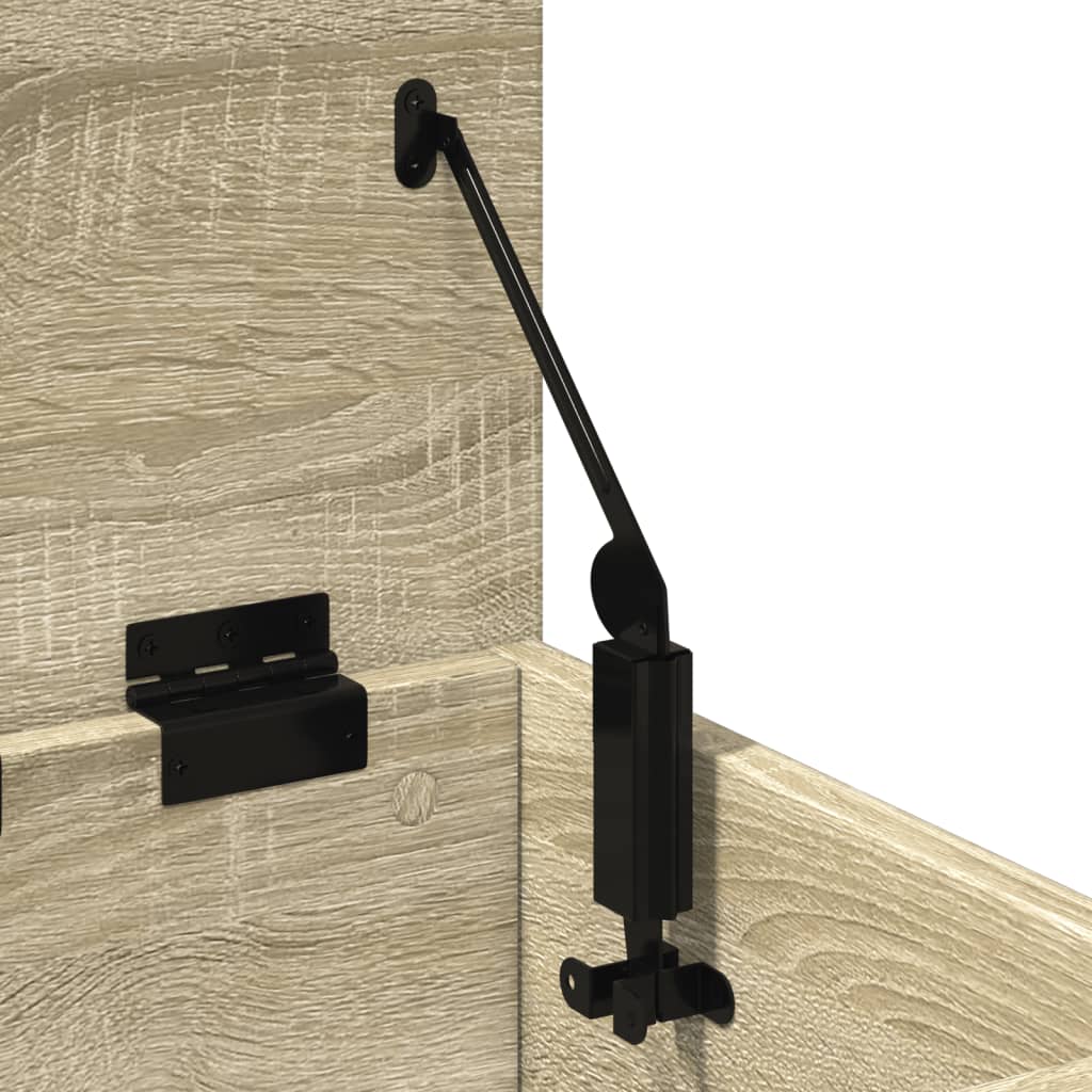 Opbergbox 30x35x35 cm bewerkt hout sonoma eikenkleurig is nu te koop bij PeponiXL, paradijselijk wonen!