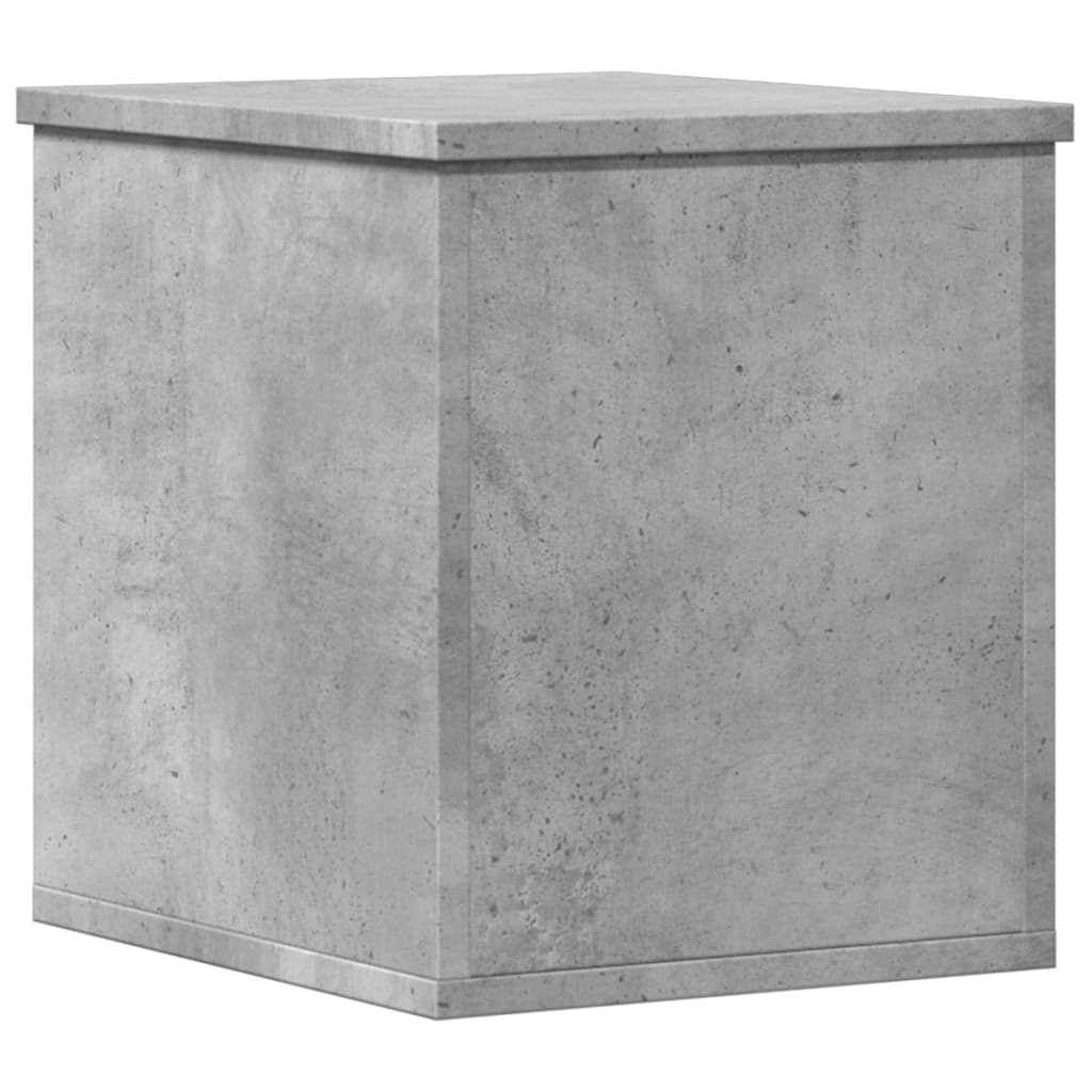 Opbergbox 30x35x35 cm bewerkt hout betongrijs is nu te koop bij PeponiXL, paradijselijk wonen!