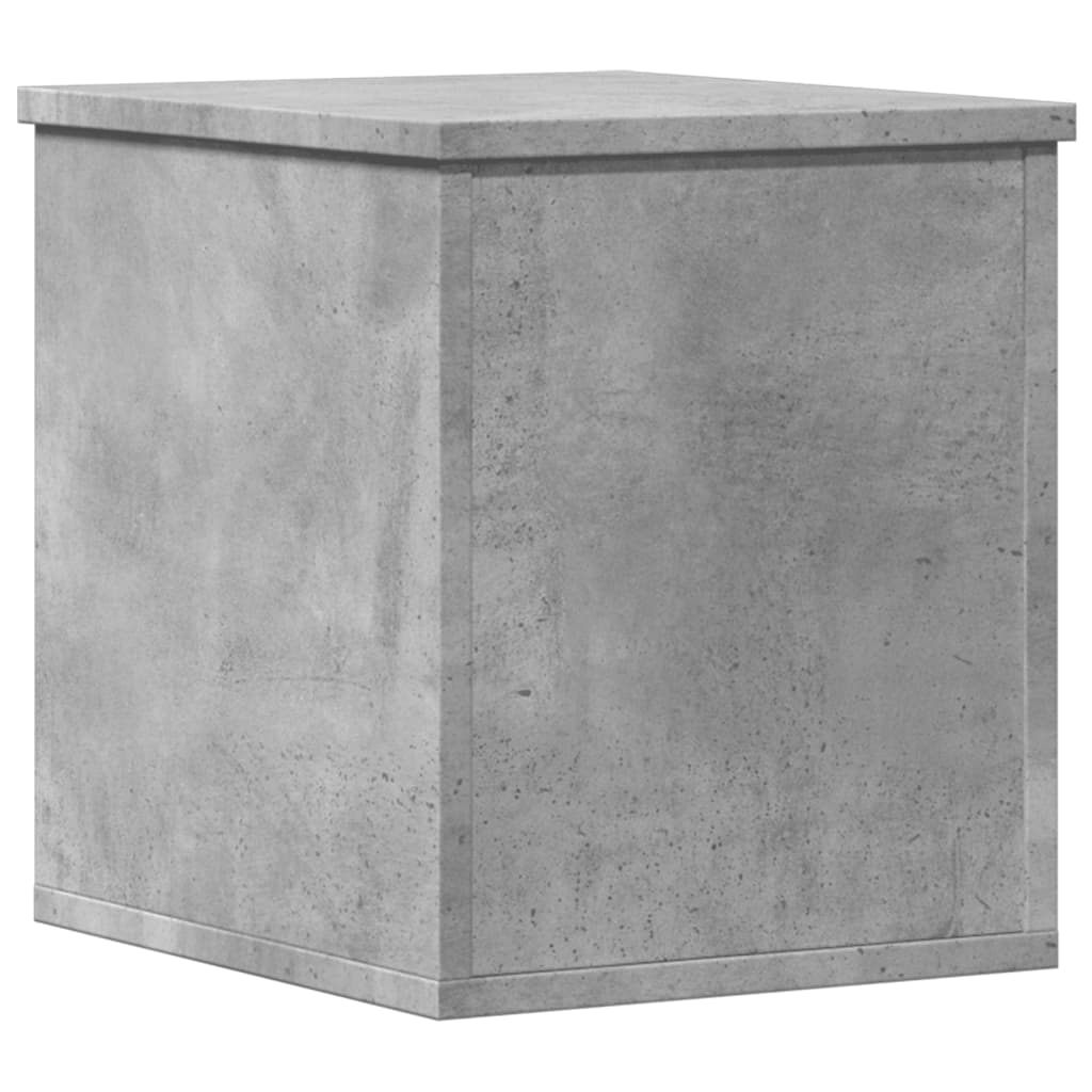 Opbergbox 30x35x35 cm bewerkt hout betongrijs is nu te koop bij PeponiXL, paradijselijk wonen!