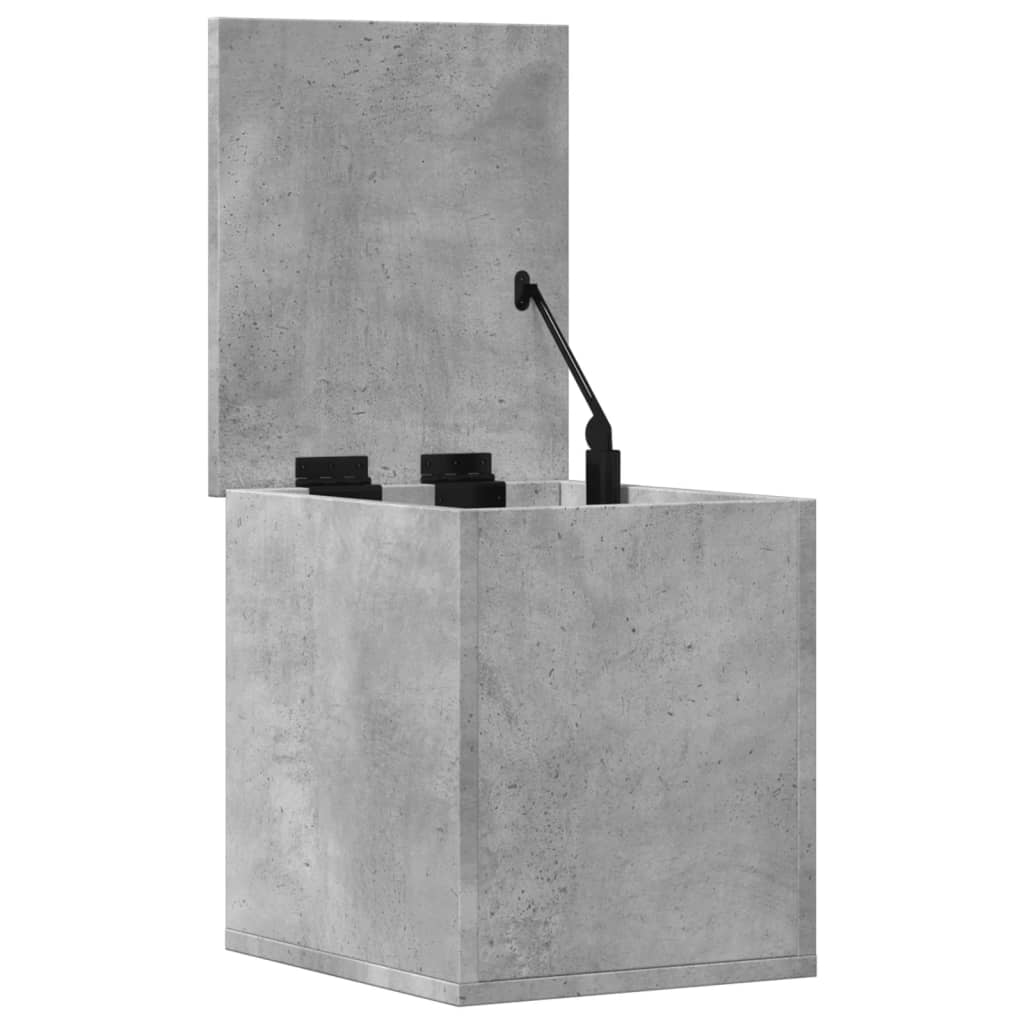 Opbergbox 30x35x35 cm bewerkt hout betongrijs is nu te koop bij PeponiXL, paradijselijk wonen!