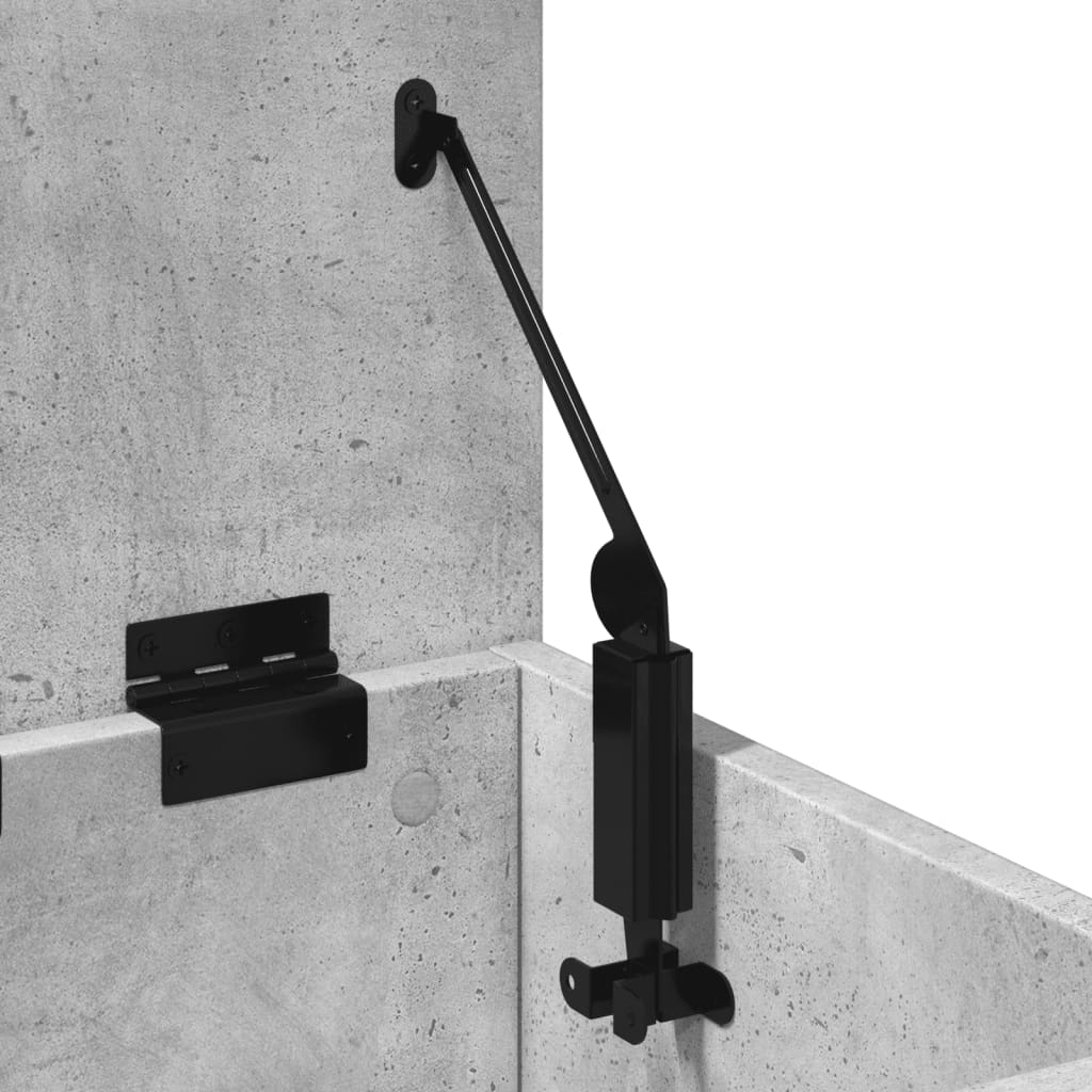 Opbergbox 30x35x35 cm bewerkt hout betongrijs is nu te koop bij PeponiXL, paradijselijk wonen!