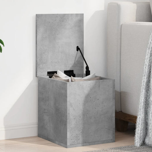 Opbergbox 30x35x35 cm bewerkt hout betongrijs is nu te koop bij PeponiXL, paradijselijk wonen!
