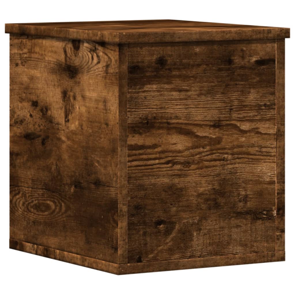 Opbergbox 30x35x35 cm bewerkt hout gerookt eikenkleurig is nu te koop bij PeponiXL, paradijselijk wonen!