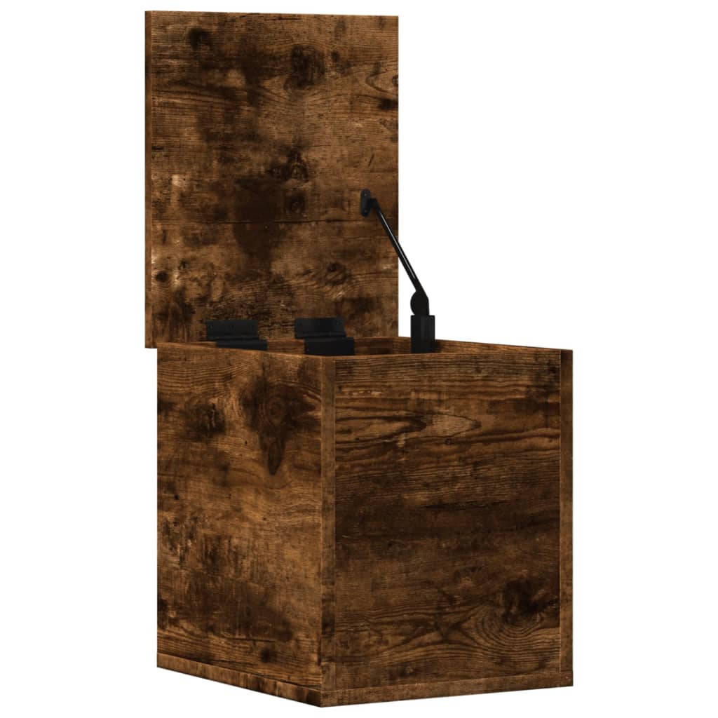 Opbergbox 30x35x35 cm bewerkt hout gerookt eikenkleurig is nu te koop bij PeponiXL, paradijselijk wonen!