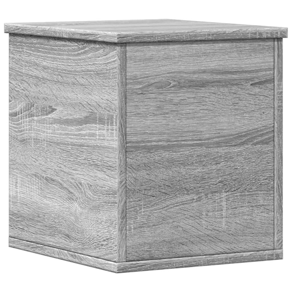 Opbergbox 30x35x35 cm bewerkt hout grijs sonoma eikenkleurig is nu te koop bij PeponiXL, paradijselijk wonen!