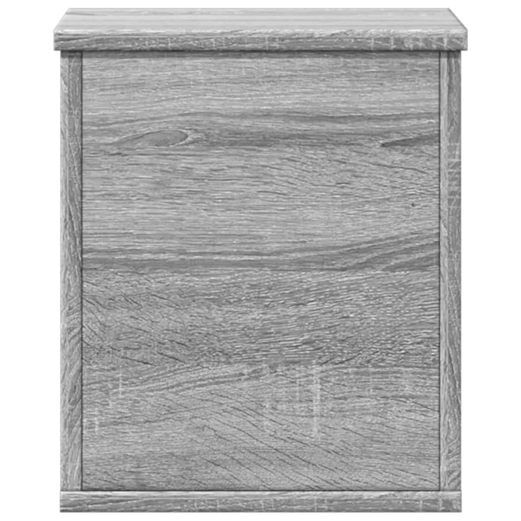 Opbergbox 30x35x35 cm bewerkt hout grijs sonoma eikenkleurig is nu te koop bij PeponiXL, paradijselijk wonen!