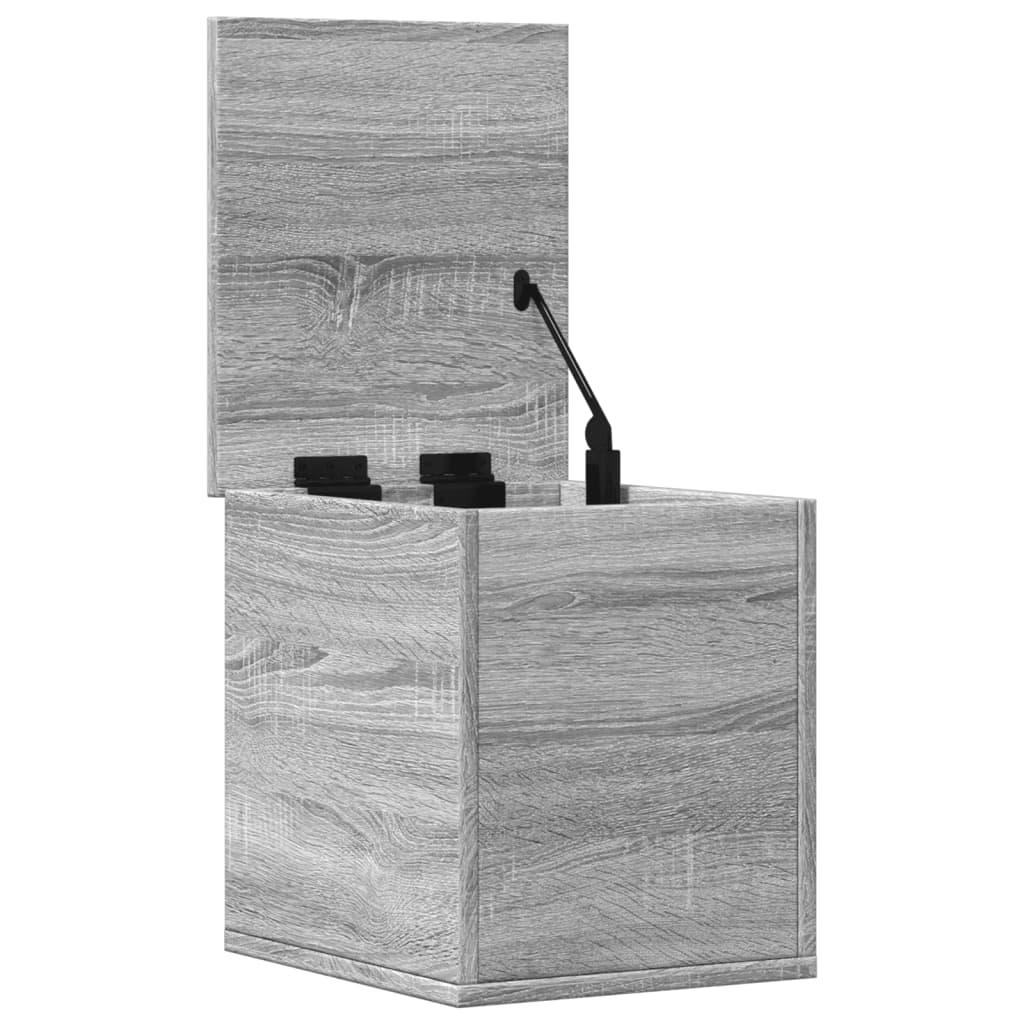 Opbergbox 30x35x35 cm bewerkt hout grijs sonoma eikenkleurig is nu te koop bij PeponiXL, paradijselijk wonen!