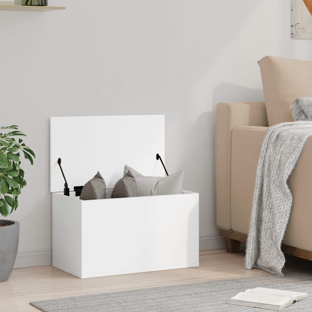Opbergbox 60x35x35 cm bewerkt hout wit is nu te koop bij PeponiXL, paradijselijk wonen!