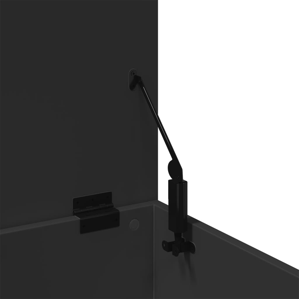 Opbergbox 60x35x35 cm bewerkt hout zwart is nu te koop bij PeponiXL, paradijselijk wonen!