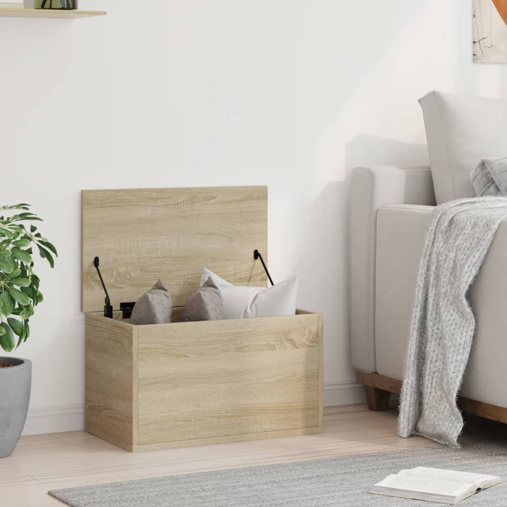 Opbergbox 60x35x35 cm bewerkt hout sonoma eikenkleurig is nu te koop bij PeponiXL, paradijselijk wonen!
