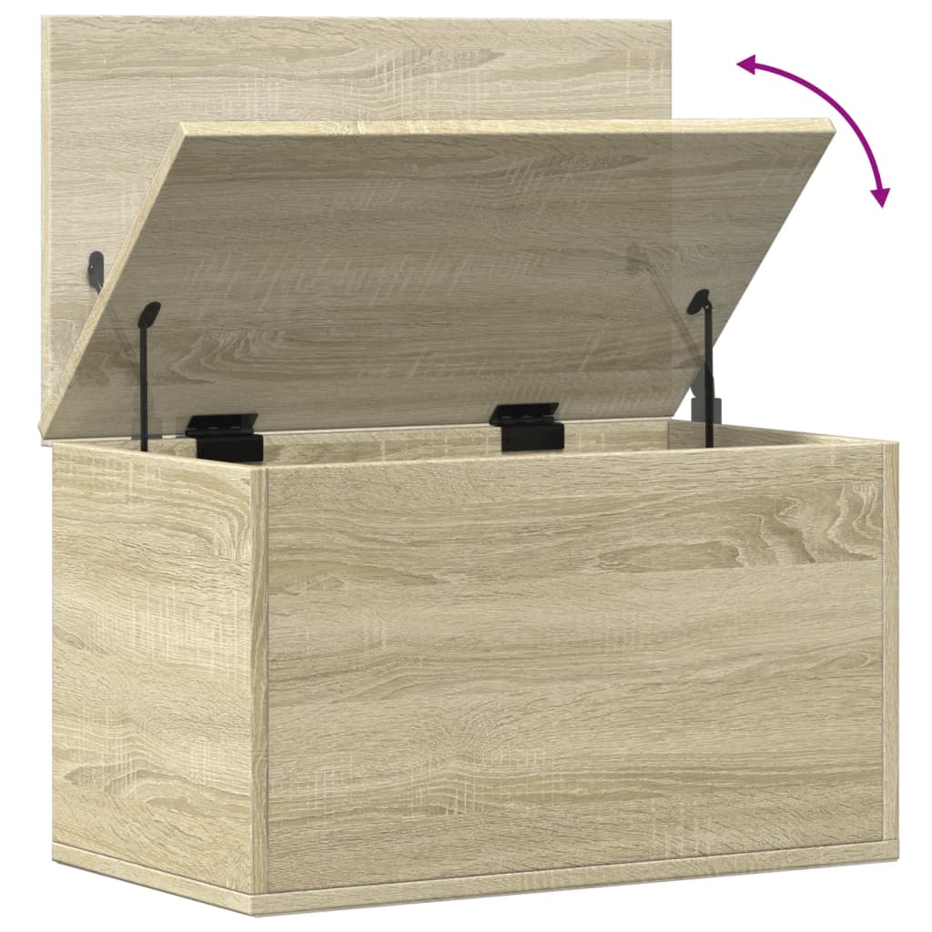 Opbergbox 60x35x35 cm bewerkt hout sonoma eikenkleurig is nu te koop bij PeponiXL, paradijselijk wonen!
