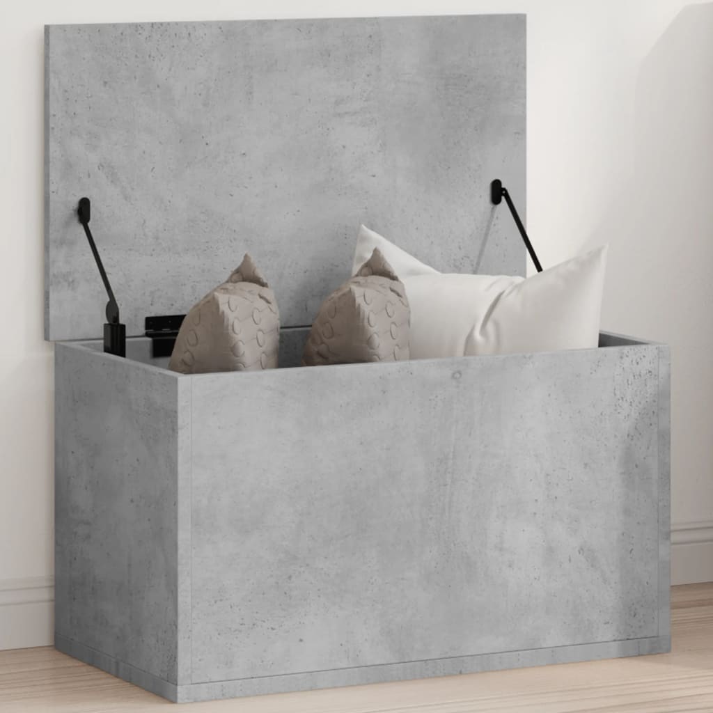 Opbergbox 60x35x35 cm bewerkt hout betongrijs is nu te koop bij PeponiXL, paradijselijk wonen!