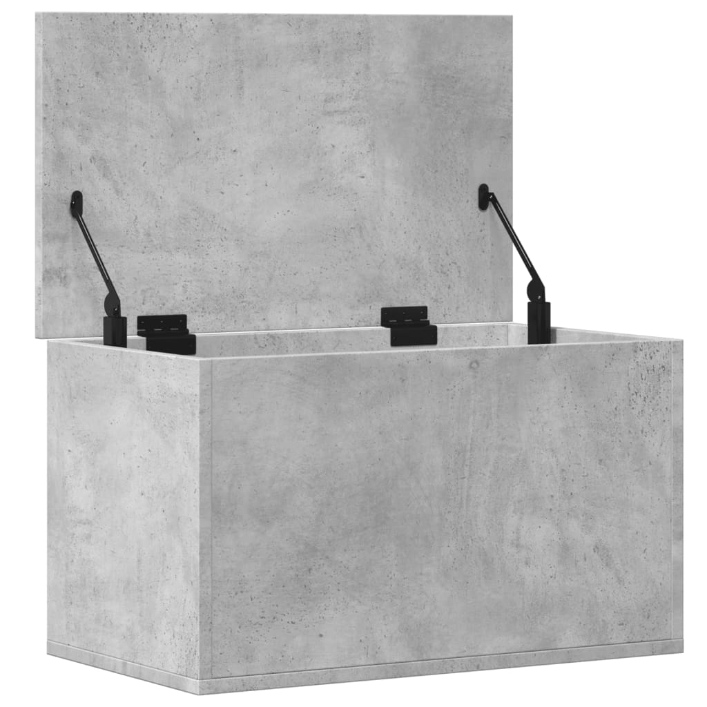 Opbergbox 60x35x35 cm bewerkt hout betongrijs is nu te koop bij PeponiXL, paradijselijk wonen!