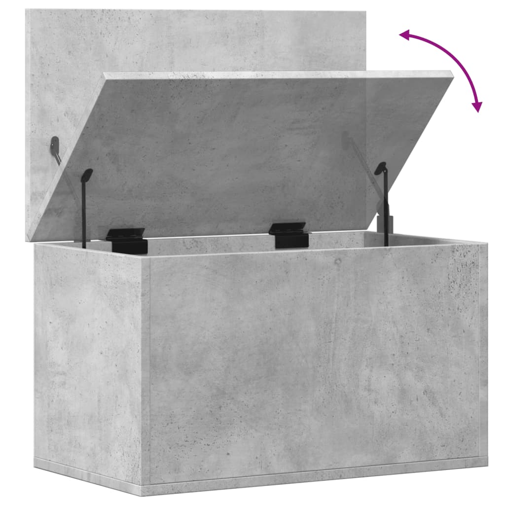 Opbergbox 60x35x35 cm bewerkt hout betongrijs is nu te koop bij PeponiXL, paradijselijk wonen!