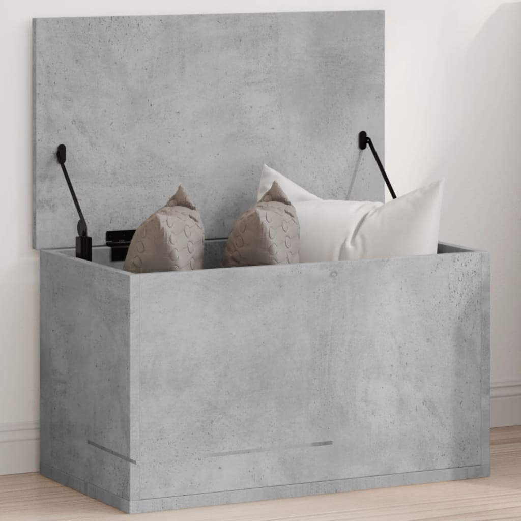 Opbergbox 60x35x35 cm bewerkt hout betongrijs is nu te koop bij PeponiXL, paradijselijk wonen!