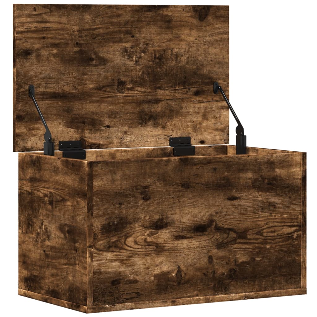 Opbergbox 60x35x35 cm bewerkt hout gerookt eikenkleurig is nu te koop bij PeponiXL, paradijselijk wonen!