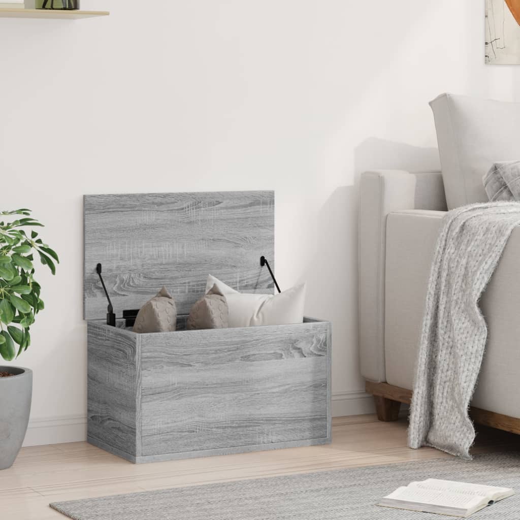 Opbergbox 60x35x35 cm bewerkt hout grijs sonoma eikenkleurig is nu te koop bij PeponiXL, paradijselijk wonen!