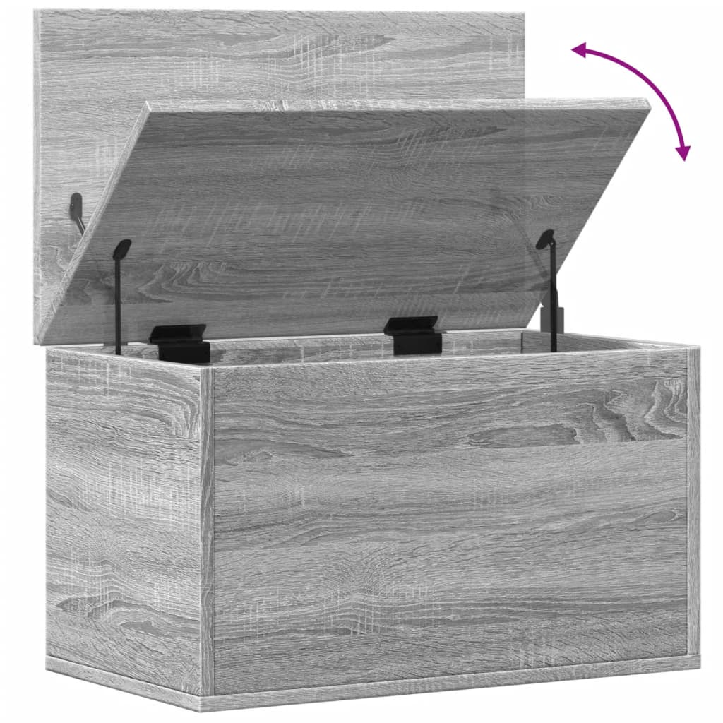 Opbergbox 60x35x35 cm bewerkt hout grijs sonoma eikenkleurig is nu te koop bij PeponiXL, paradijselijk wonen!