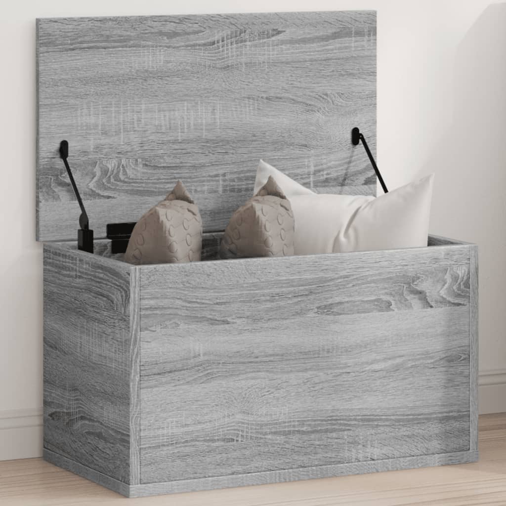 Opbergbox 60x35x35 cm bewerkt hout grijs sonoma eikenkleurig is nu te koop bij PeponiXL, paradijselijk wonen!