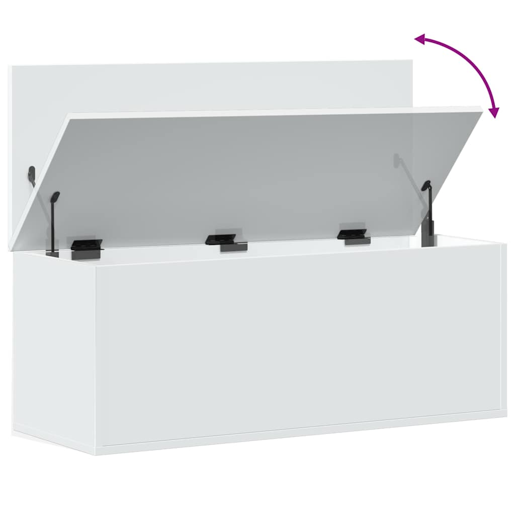 Opbergbox 90x35x35 cm bewerkt hout wit is nu te koop bij PeponiXL, paradijselijk wonen!
