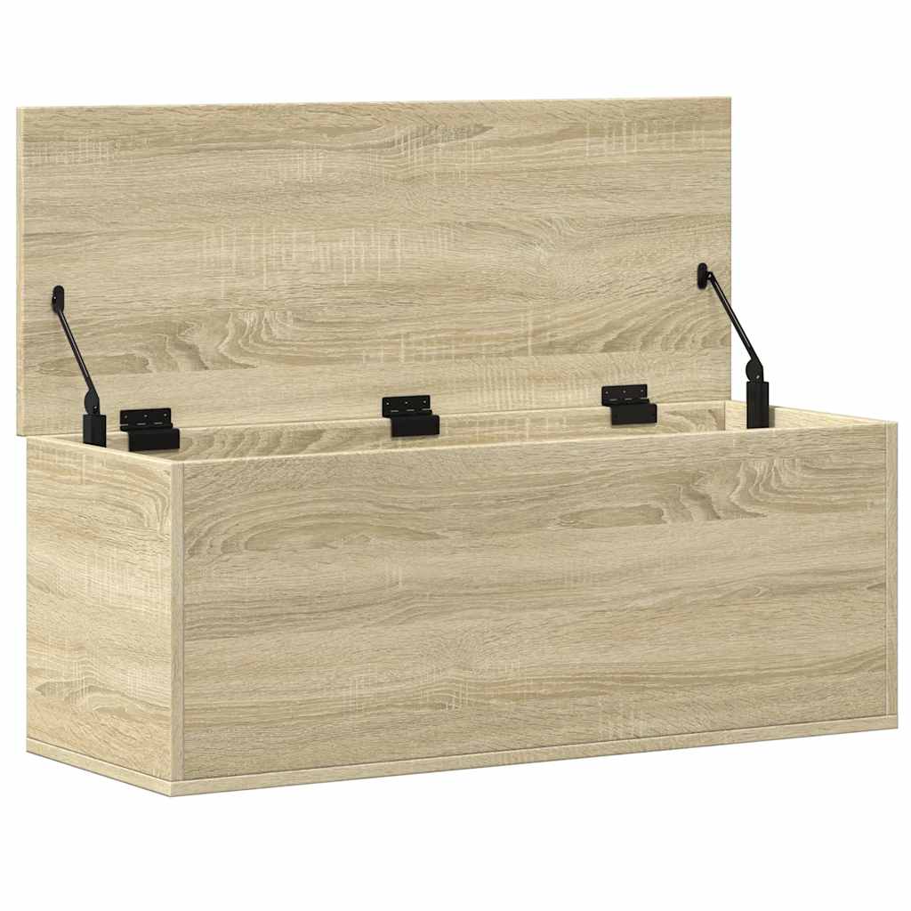 Opbergbox 90x35x35 cm bewerkt hout sonoma eikenkleurig is nu te koop bij PeponiXL, paradijselijk wonen!