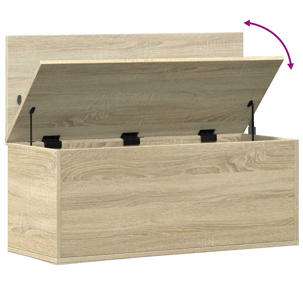 Opbergbox 90x35x35 cm bewerkt hout sonoma eikenkleurig is nu te koop bij PeponiXL, paradijselijk wonen!