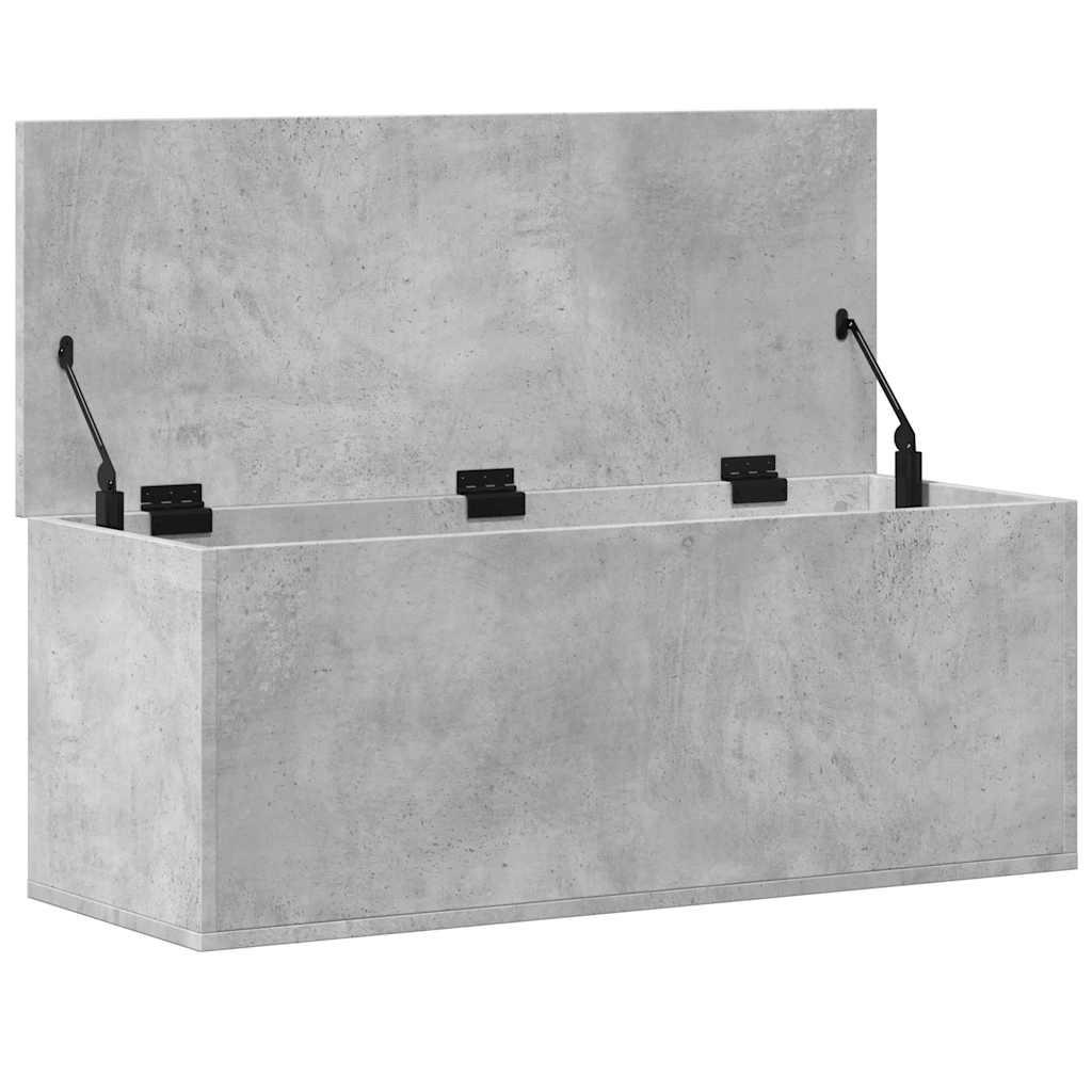 Opbergbox 90x35x35 cm bewerkt hout betongrijs is nu te koop bij PeponiXL, paradijselijk wonen!