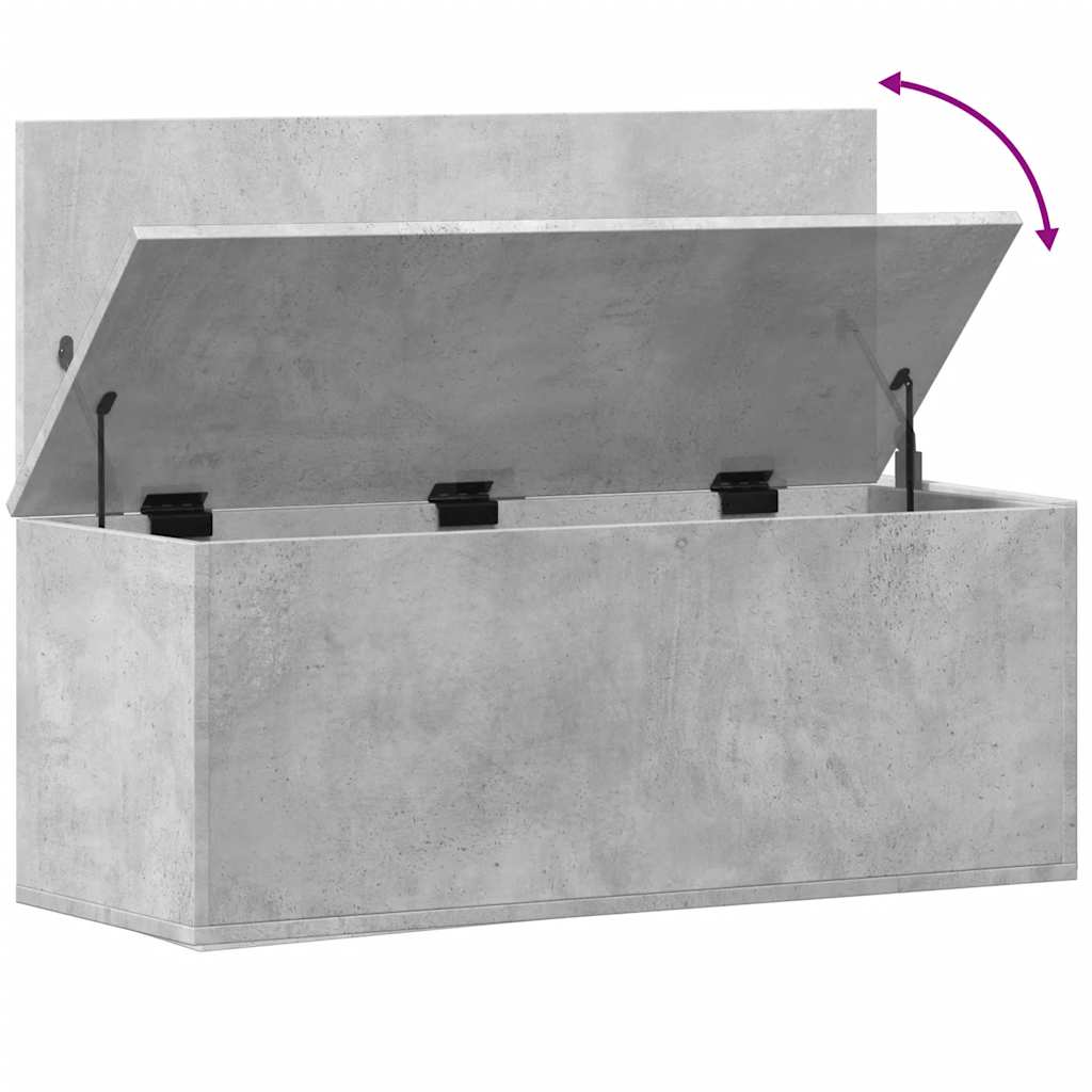 Opbergbox 90x35x35 cm bewerkt hout betongrijs is nu te koop bij PeponiXL, paradijselijk wonen!