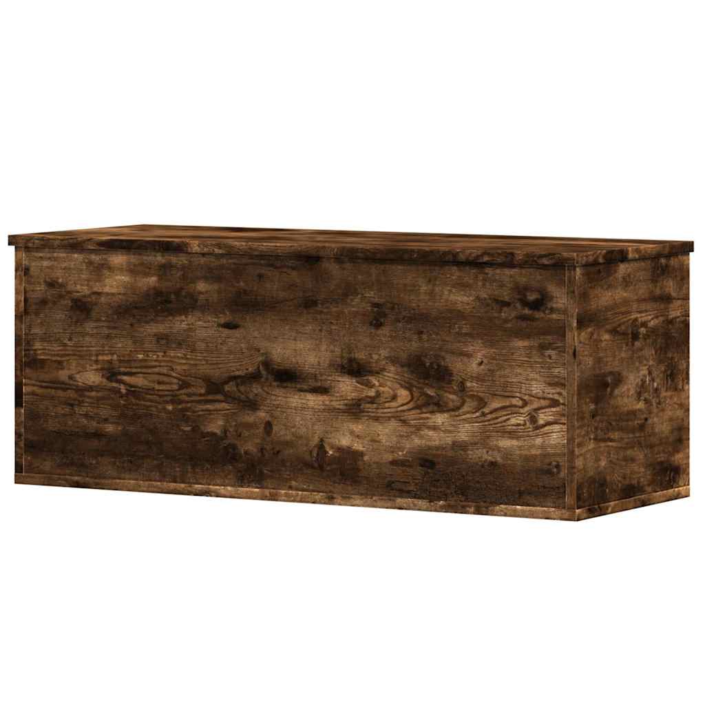 Opbergbox 90x35x35 cm bewerkt hout gerookt eikenkleurig is nu te koop bij PeponiXL, paradijselijk wonen!