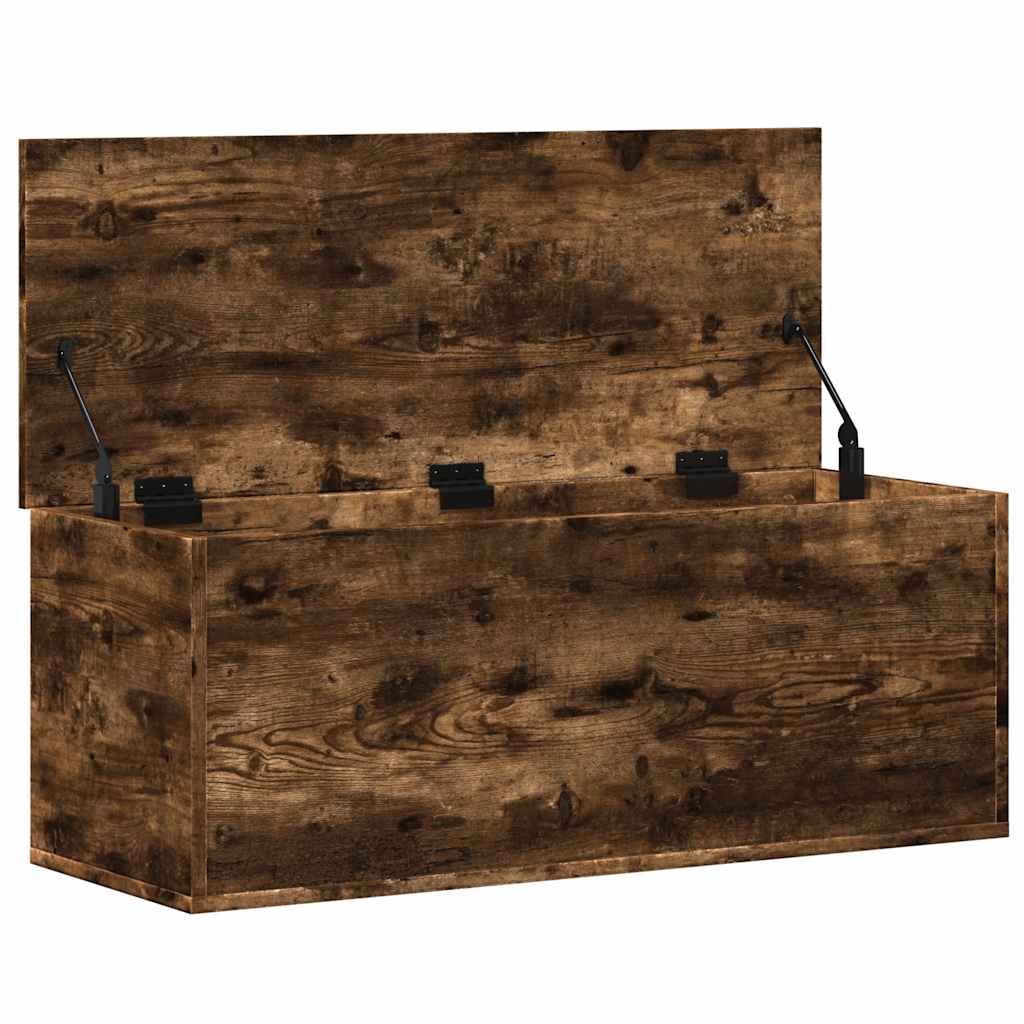 Opbergbox 90x35x35 cm bewerkt hout gerookt eikenkleurig is nu te koop bij PeponiXL, paradijselijk wonen!