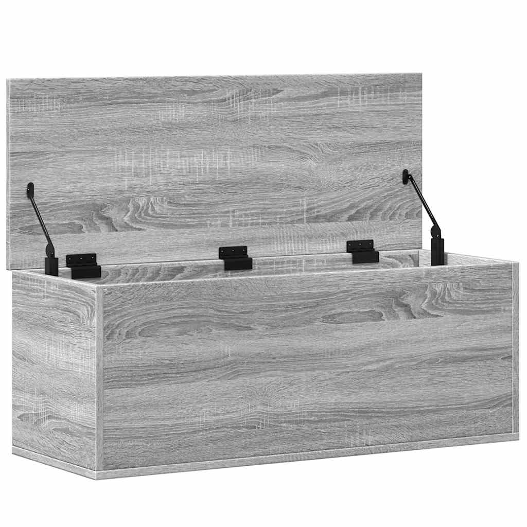 Opbergbox 90x35x35 cm bewerkt hout grijs sonoma eikenkleurig is nu te koop bij PeponiXL, paradijselijk wonen!
