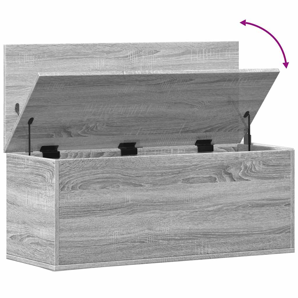 Opbergbox 90x35x35 cm bewerkt hout grijs sonoma eikenkleurig is nu te koop bij PeponiXL, paradijselijk wonen!