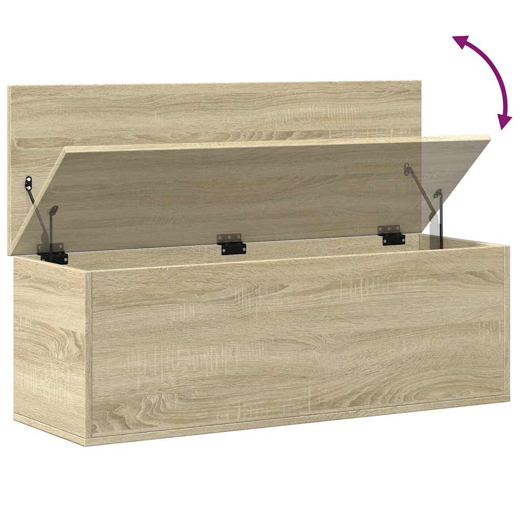 Opbergbox 102x35x35 cm bewerkt hout sonoma eikenkleurig is nu te koop bij PeponiXL, paradijselijk wonen!