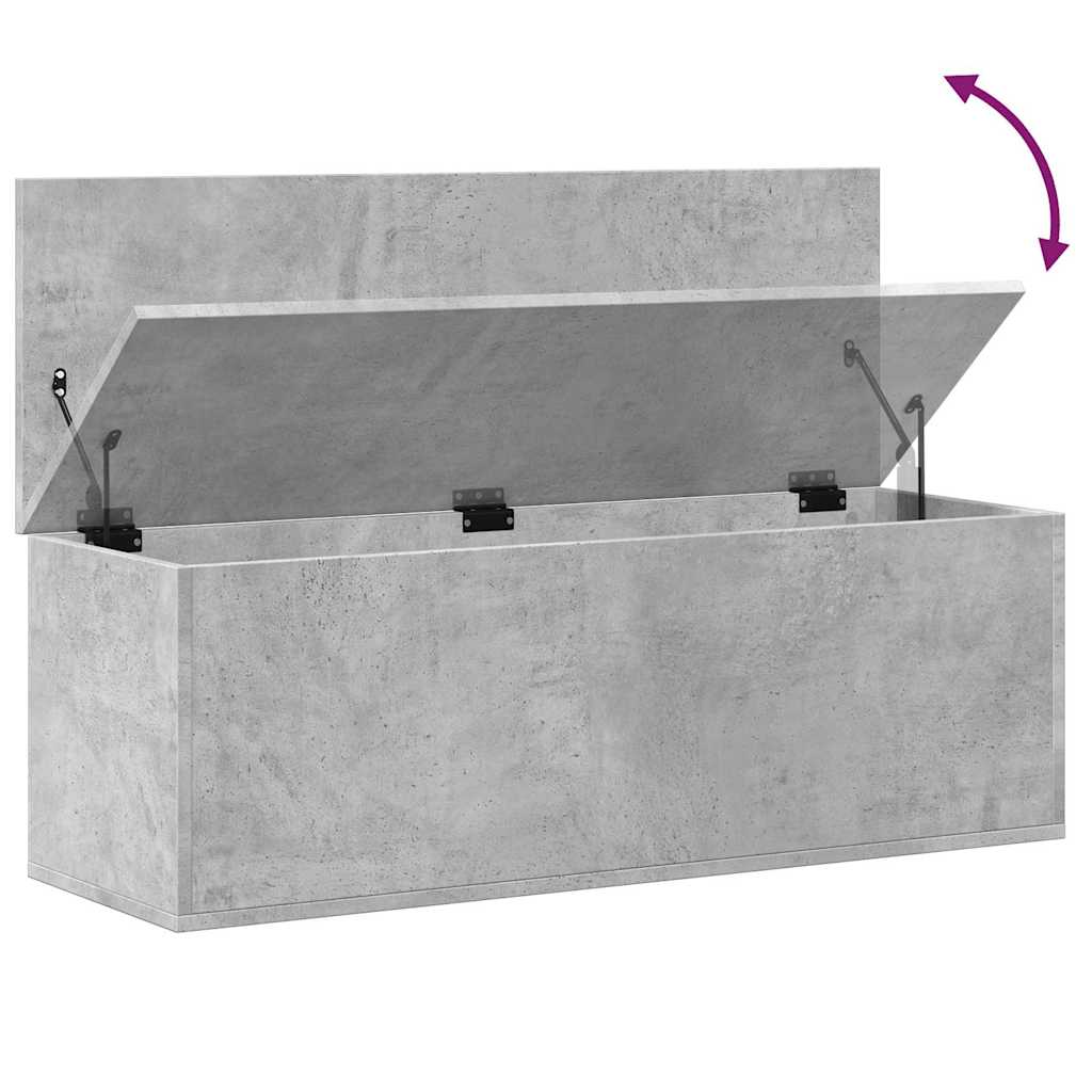 Opbergbox 102x35x35 cm bewerkt hout betongrijs is nu te koop bij PeponiXL, paradijselijk wonen!