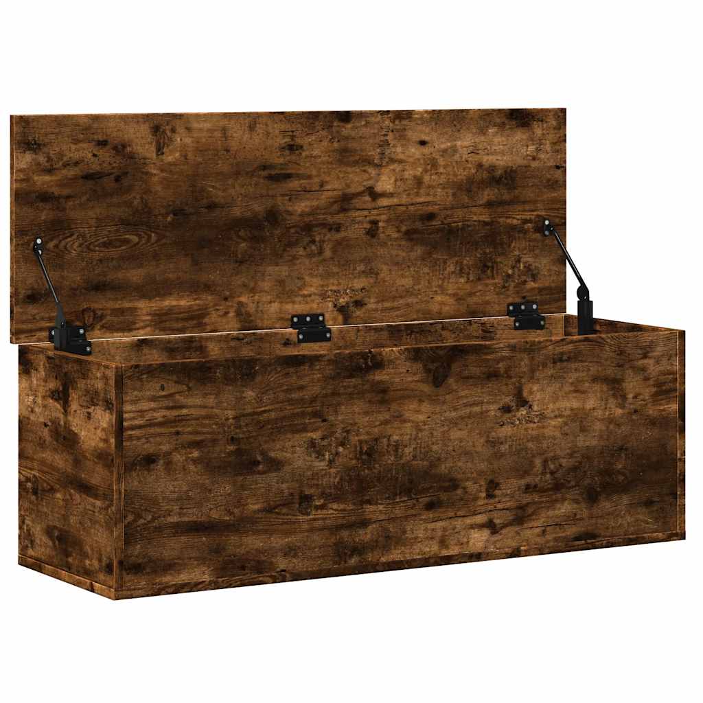 Opbergbox 102x35x35 cm bewerkt hout gerookt eikenkleurig is nu te koop bij PeponiXL, paradijselijk wonen!