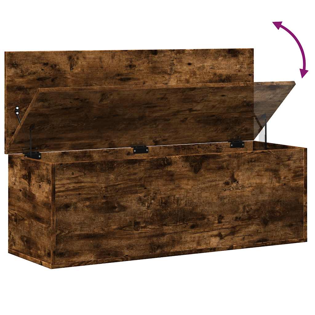 Opbergbox 102x35x35 cm bewerkt hout gerookt eikenkleurig is nu te koop bij PeponiXL, paradijselijk wonen!