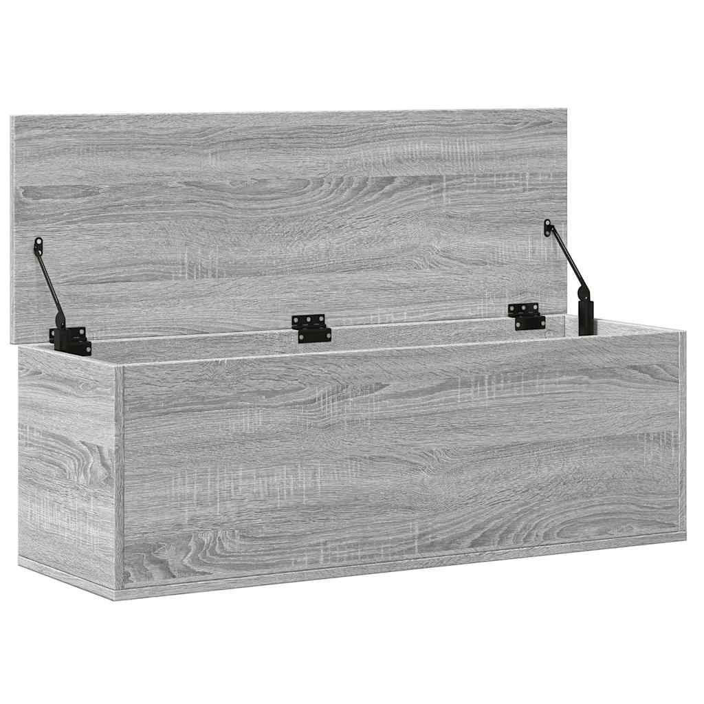 Opbergbox 102x35x35 cm bewerkt hout grijs sonoma eikenkleurig is nu te koop bij PeponiXL, paradijselijk wonen!