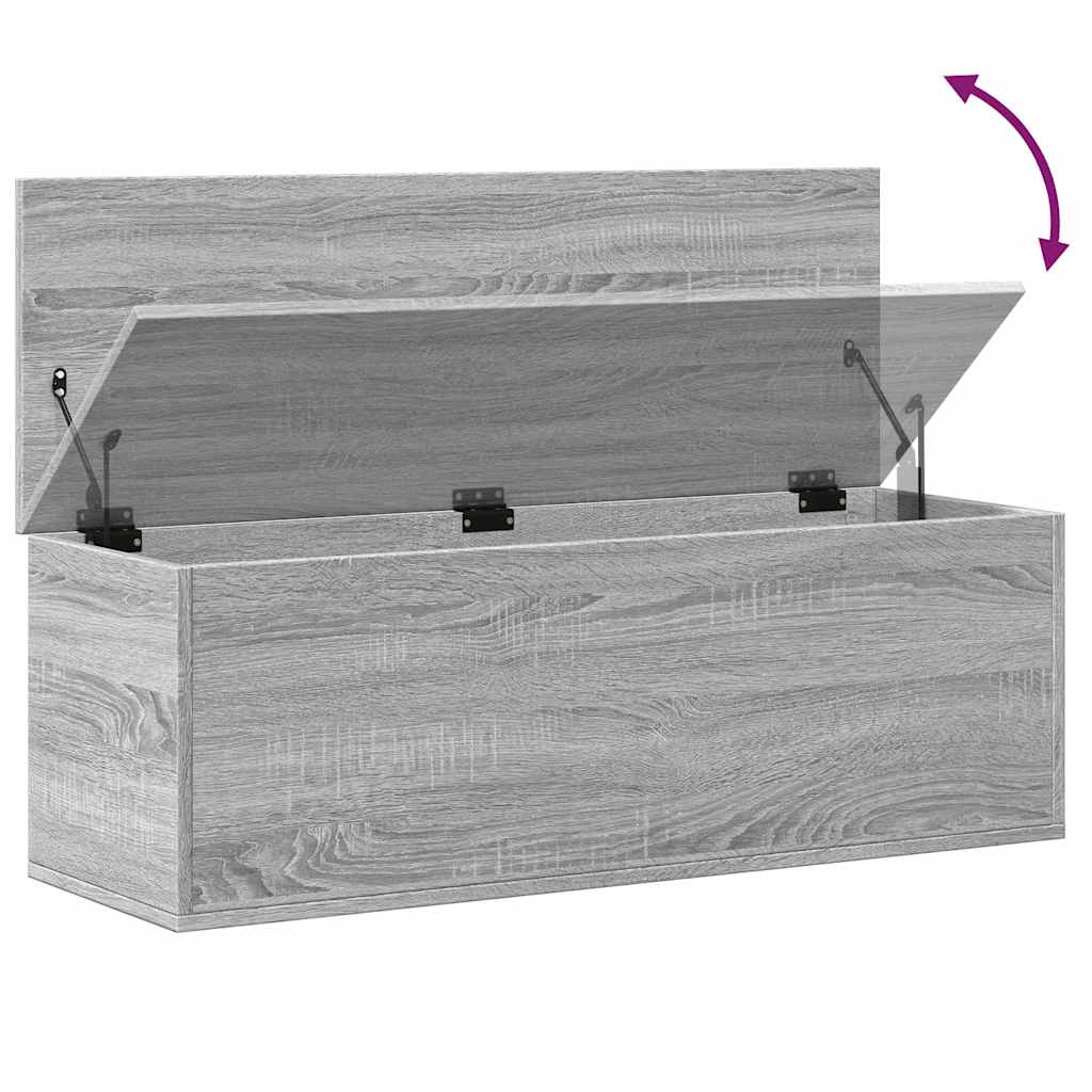 Opbergbox 102x35x35 cm bewerkt hout grijs sonoma eikenkleurig is nu te koop bij PeponiXL, paradijselijk wonen!