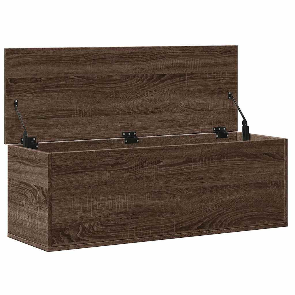 Opbergbox 102x35x35 cm bewerkt hout bruin eikenkleur is nu te koop bij PeponiXL, paradijselijk wonen!