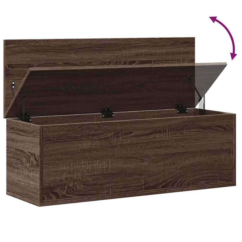 Opbergbox 102x35x35 cm bewerkt hout bruin eikenkleur is nu te koop bij PeponiXL, paradijselijk wonen!