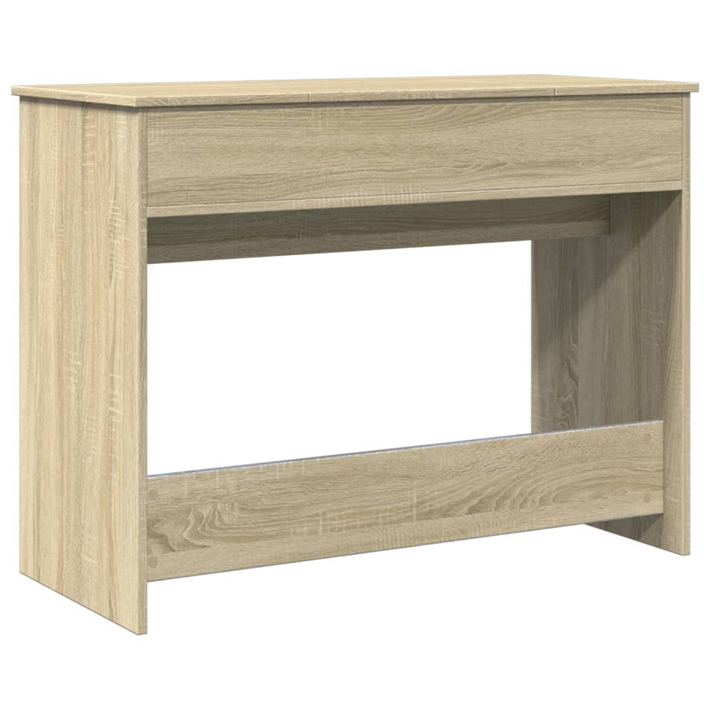 Kaptafel met spiegel 100x45x76 cm sonoma eikenkleurig is nu te koop bij PeponiXL, paradijselijk wonen!