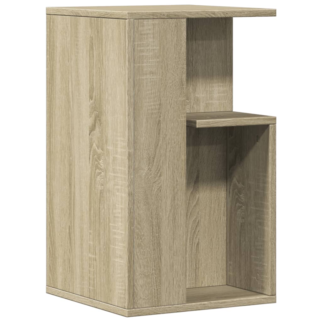 Bijzettafel 35x35x60 cm bewerkt hout sonoma eikenkleurig is nu te koop bij PeponiXL, paradijselijk wonen!