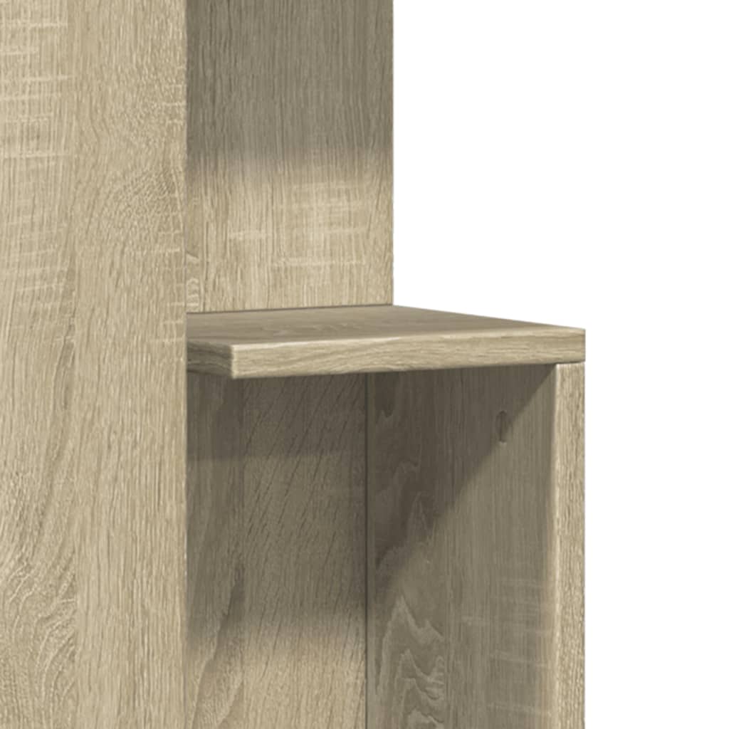 Bijzettafel 35x35x60 cm bewerkt hout sonoma eikenkleurig is nu te koop bij PeponiXL, paradijselijk wonen!