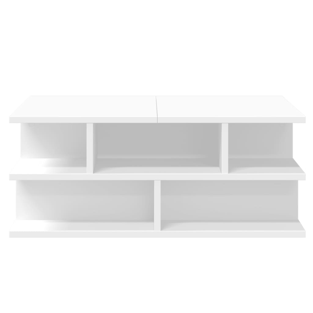 Salontafel 70x70x29 cm bewerkt hout wit is nu te koop bij PeponiXL, paradijselijk wonen!
