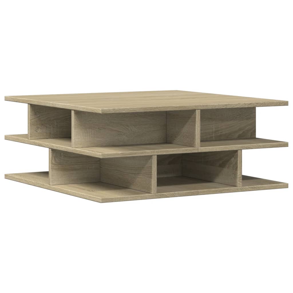 Salontafel 70x70x29 cm bewerkt hout sonoma eikenkleurig is nu te koop bij PeponiXL, paradijselijk wonen!
