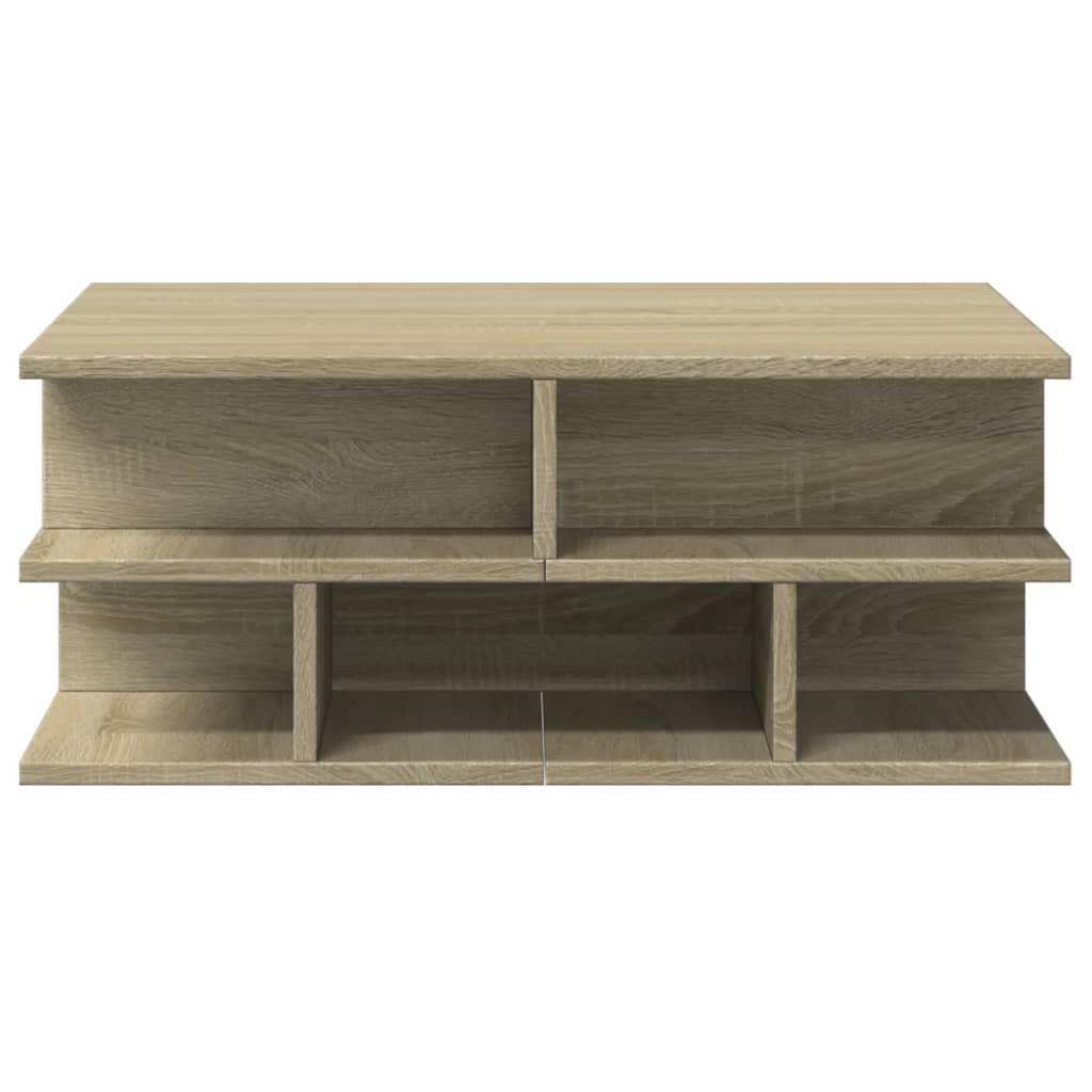 Salontafel 70x70x29 cm bewerkt hout sonoma eikenkleurig is nu te koop bij PeponiXL, paradijselijk wonen!